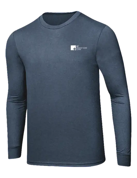 Simply Soft Long Sleeve Navy Frost 4.5 oz, Poly/Combed Ring Spun Cotton T-Shirt w/My Urgent Care Logo