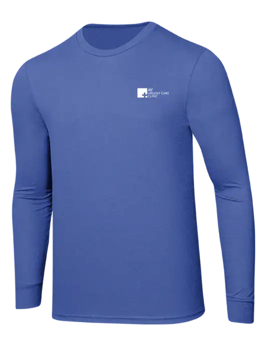 Simply Soft Long Sleeve Royal Frost 4.5 oz, Poly/Combed Ring Spun Cotton T-Shirt w/My Urgent Care Logo