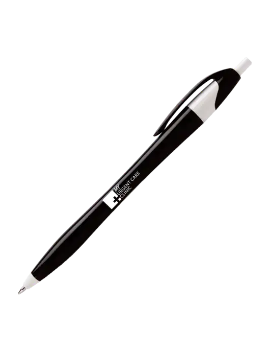Novella Black/White Executive Pen - Blue Ink w/My Urgent Care Logo