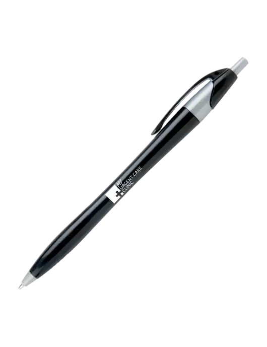 Novella Black/Silver Corporate Pen - Blue Ink w/My Urgent Care Logo