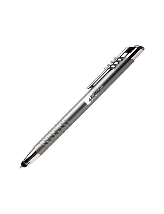 Schirhart Grey Stylus Pen - Blue Ink w/My Urgent Care Logo