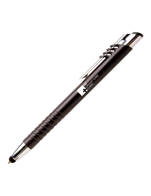 Schirhart Black Stylus Pen - Blue Ink w/My Urgent Care Logo