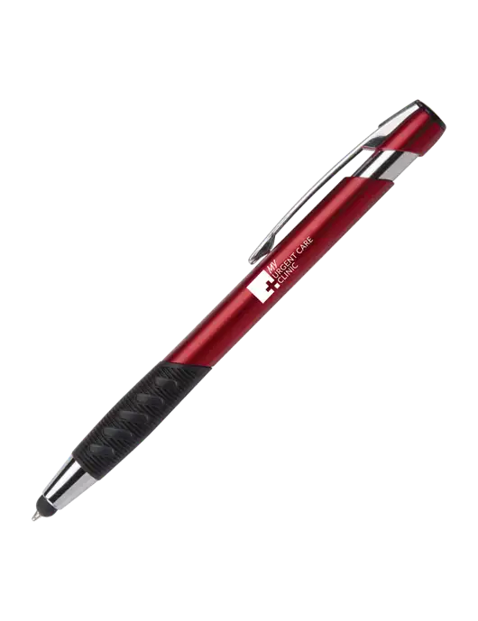 Alize Red Stylus Black Ink Pen w/My Urgent Care Logo
