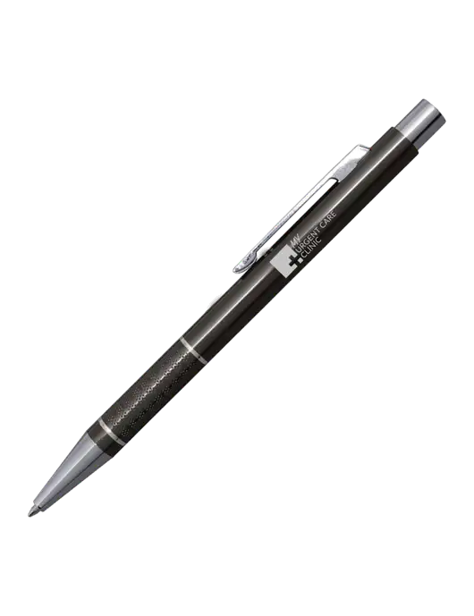 St George Gunmetal Pen - Blue Ink w/My Urgent Care Logo
