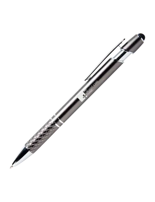 Valencia Gunmetal Stylus Pen - Black Ink w/My Urgent Care Logo