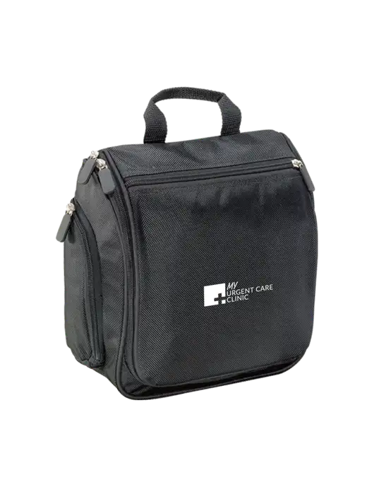 Hanging Black Toiletry Kit w/My Urgent Care Logo