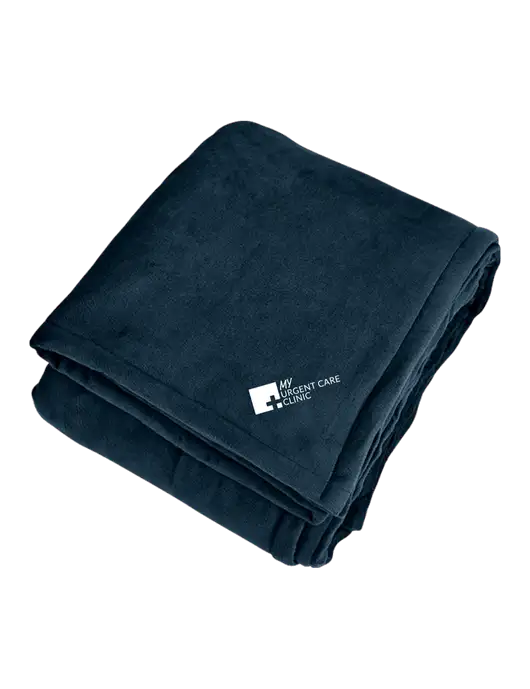 Mountain Lodge Navy Eclipse Blanket w/My Urgent Care Logo