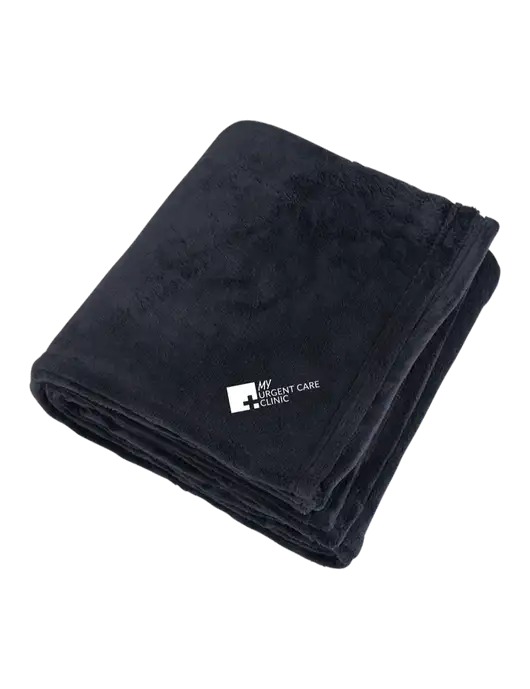 Mountain Lodge Black Blanket w/My Urgent Care Logo