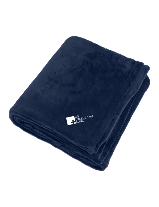Oversized Deep Navy Ultra Plush Blanket w/My Urgent Care Logo