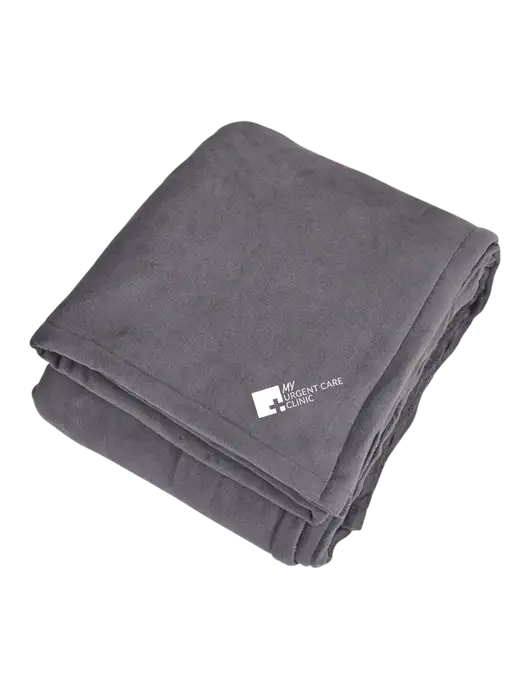 Mountain Lodge Hearth Grey Blanket  w/My Urgent Care Logo