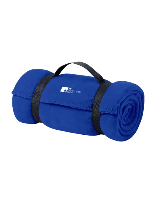 Casual Royal Fleece Blanket With Strap  w/My Urgent Care Logo