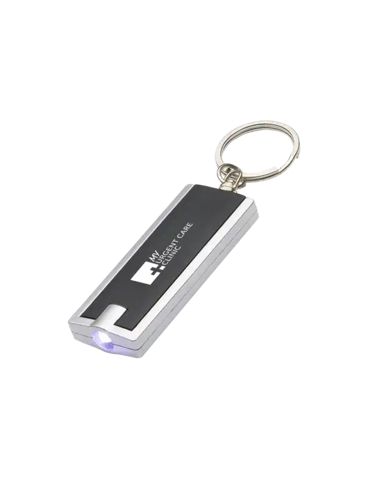 Simple Touch Black LED Keychain w/My Urgent Care Logo
