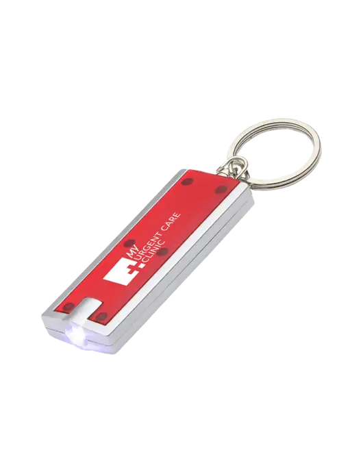 Simple Touch Red LED Keychain w/My Urgent Care Logo