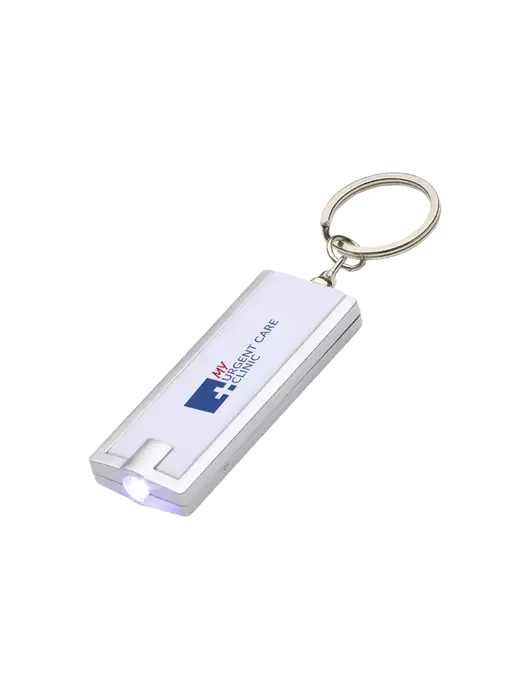 Simple Touch White LED Keychain w/My Urgent Care Logo