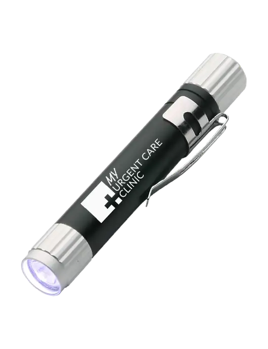 Black Aluminum LED Penlight w/My Urgent Care Logo