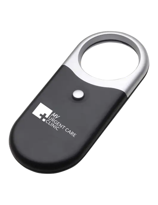 Compact Black Magnifier Light w/My Urgent Care Logo