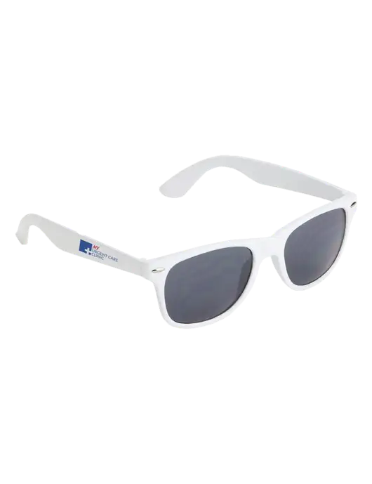 Daytona White Sunglasses w/My Urgent Care Logo