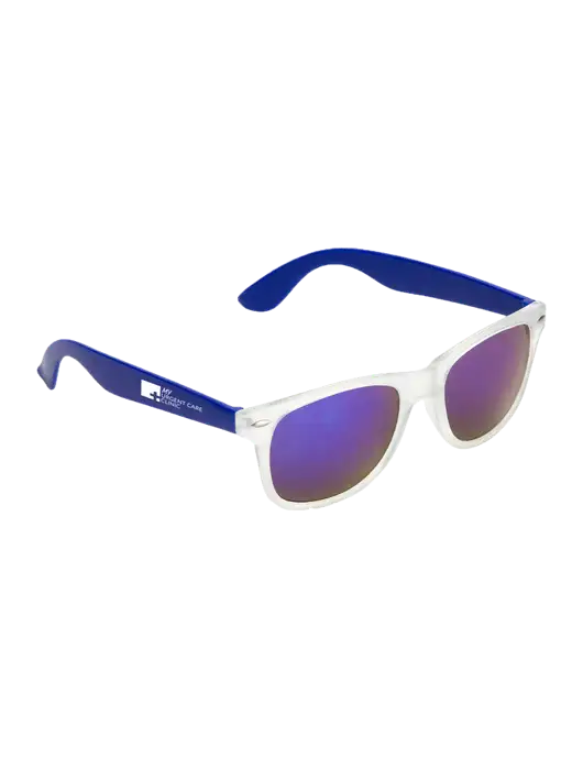 Key West Blue Mirrored Sunglasses w/My Urgent Care Logo