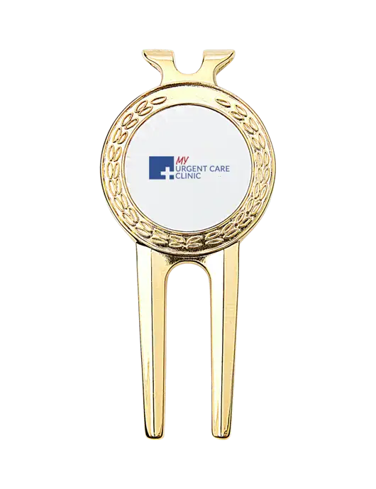 Gold Divot Tool, 1.5 x 3 w/My Urgent Care Logo