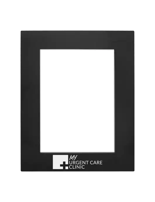 Black Aluminum Photo Frame, 5 x 7 w/My Urgent Care Logo
