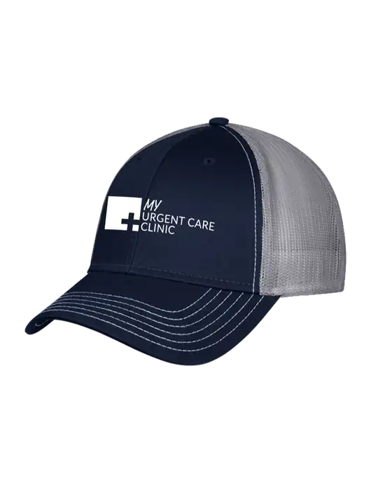 Navy/Grey Mesh Trucker Cap Snap Back w/My Urgent Care Logo