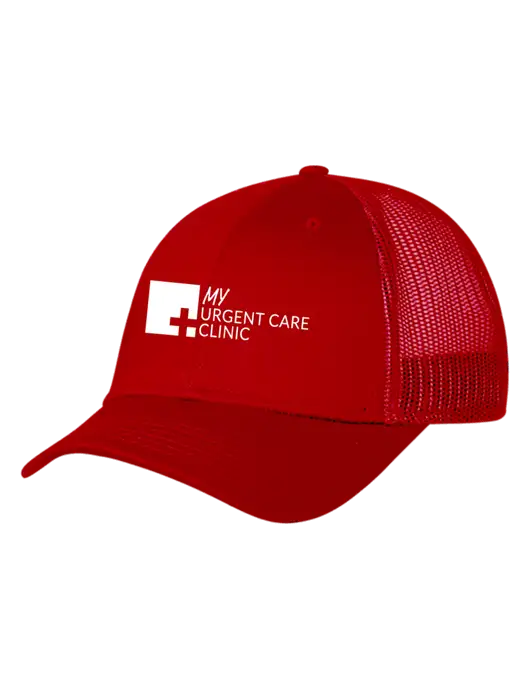 Red Mesh Trucker Cap Snap Back w/My Urgent Care Logo
