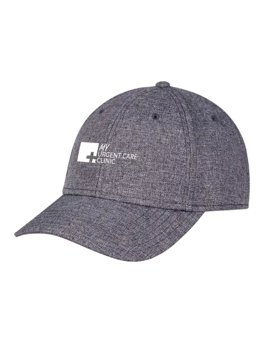 Heather Charcoal Structured Linen Look Cap Hook & Loop w/My Urgent Care Logo