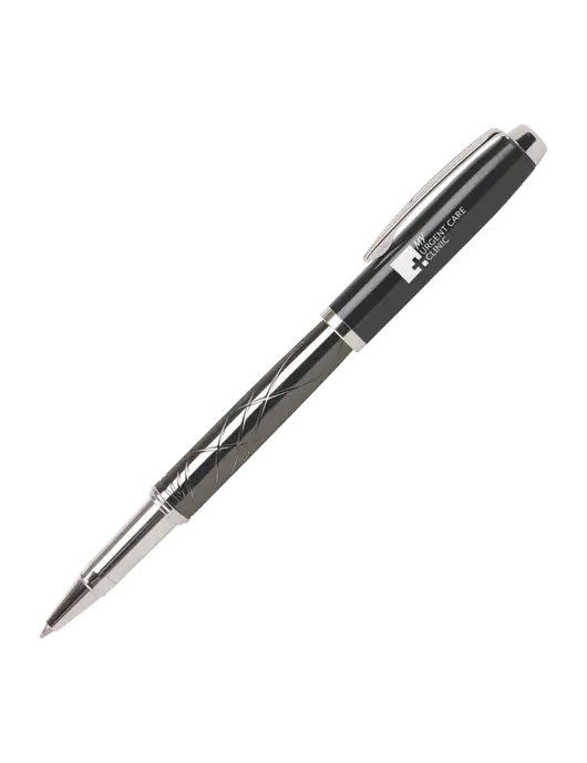 Modernist Black Rollerball Pen - Black Ink w/My Urgent Care Logo