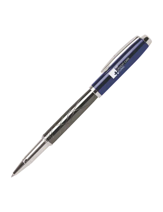 Modernist Blue Rollerball Pen - Black Ink w/My Urgent Care Logo
