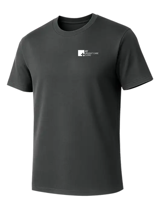 Allmade Charcoal Grey Organic Cotton Tee w/My Urgent Care Logo