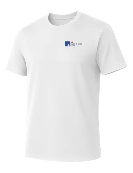 Allmade Bright White Organic Cotton Tee w/My Urgent Care Logo