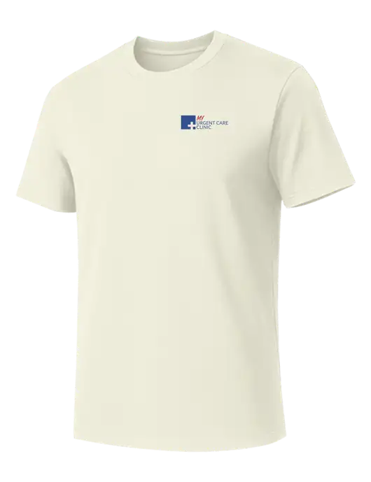 Allmade White Sand Organic Cotton Tee w/My Urgent Care Logo
