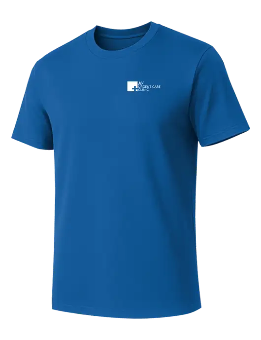 Allmade Royal Blue Organic Cotton Tee w/My Urgent Care Logo