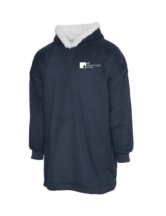 Wearable Lodge Navy Blanket w/My Urgent Care Logo