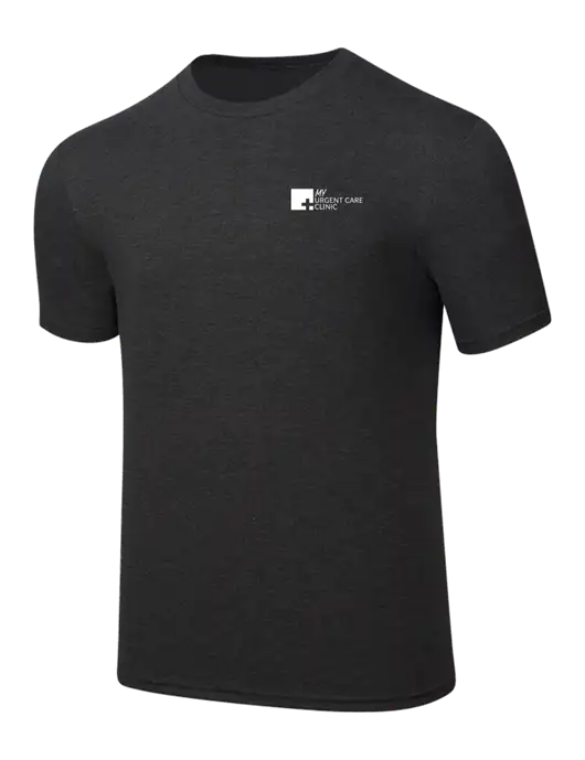 Simply Soft Black Frost 4.5oz  Poly/Combed Ring Spun Cotton T-Shirt w/My Urgent Care Logo