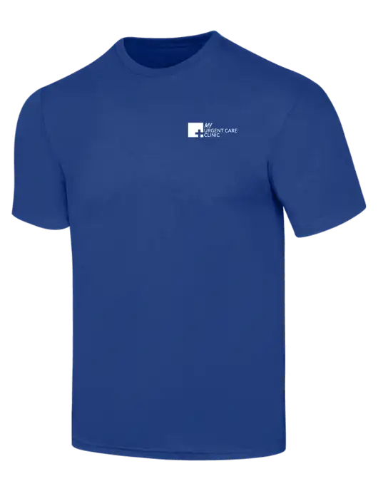 Simply Soft Dark Royal 4.5oz  Poly/Combed Ring Spun Cotton T-Shirt w/My Urgent Care Logo