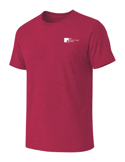 BELLA+CANVAS Heather Raspberry CVC Short Sleeve Tee w/My Urgent Care Logo
