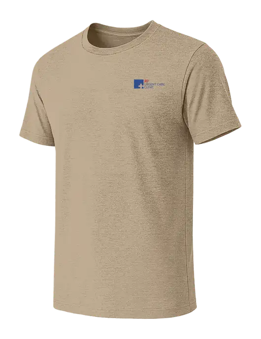 BELLA+CANVAS Heather Tan CVC Short Sleeve Tee w/My Urgent Care Logo