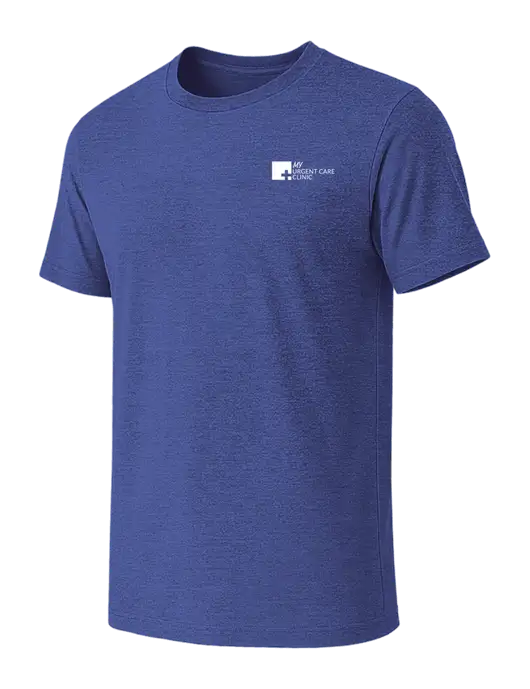 BELLA+CANVAS Heather Royal CVC Short Sleeve Tee w/My Urgent Care Logo