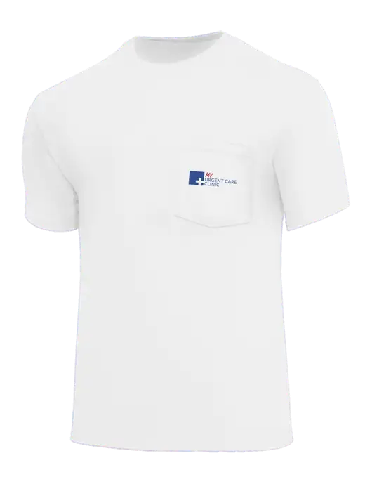 Core Blend White Pocket T-Shirt w/My Urgent Care Logo
