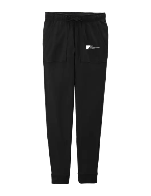 Womens Posicharge Tri-blend Wicking Black Triad Solid Fleece Jogger w/My Urgent Care Logo