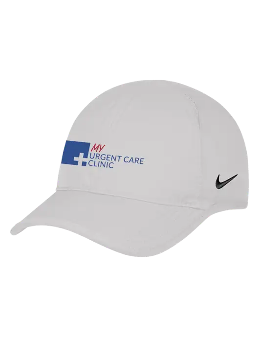 Nike White Featherlight Cap w/My Urgent Care Logo