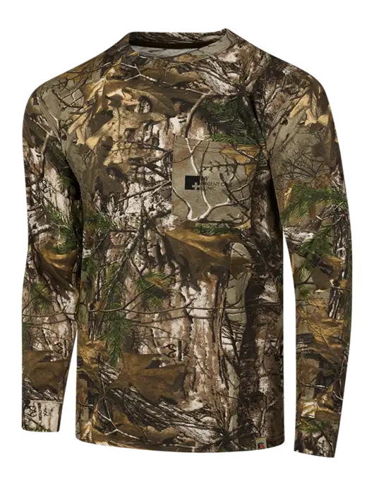 Russell Outdoors Realtree Edge Camo Long Sleeve Pocket T-Shirt w/My Urgent Care Logo