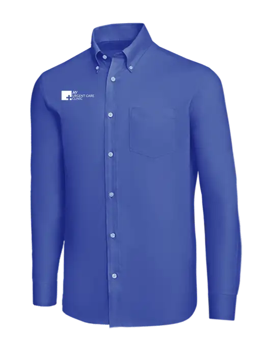 Brooks Brothers Dark Royal Wrinkle-Free Stretch Nailhead Shirt w/My Urgent Care Logo