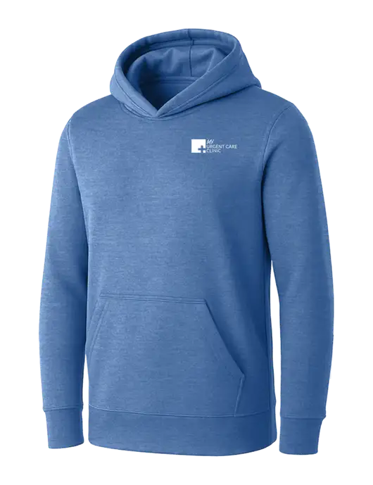 Womens Royal Heather Core Fleece Pullover Hooded Sweatshirt w/My Urgent Care Logo