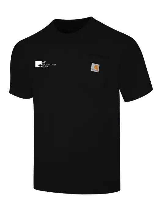 Carhartt Workwear Black Pocket Short Sleeve T-Shirt w/My Urgent Care Logo