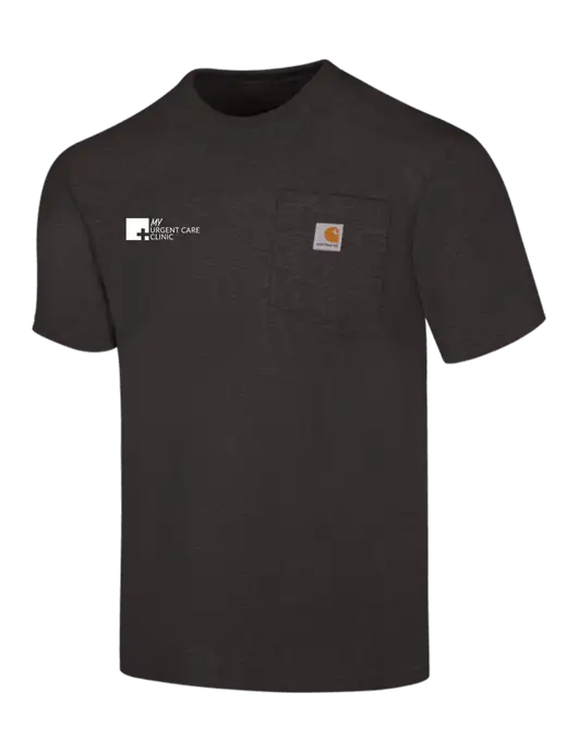 Carhartt Workwear Charcoal Heather Pocket Short Sleeve T-Shirt w/My Urgent Care Logo