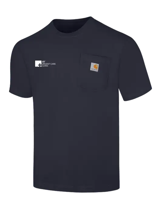 Carhartt Workwear Dark Navy Pocket Short Sleeve T-Shirt w/My Urgent Care Logo