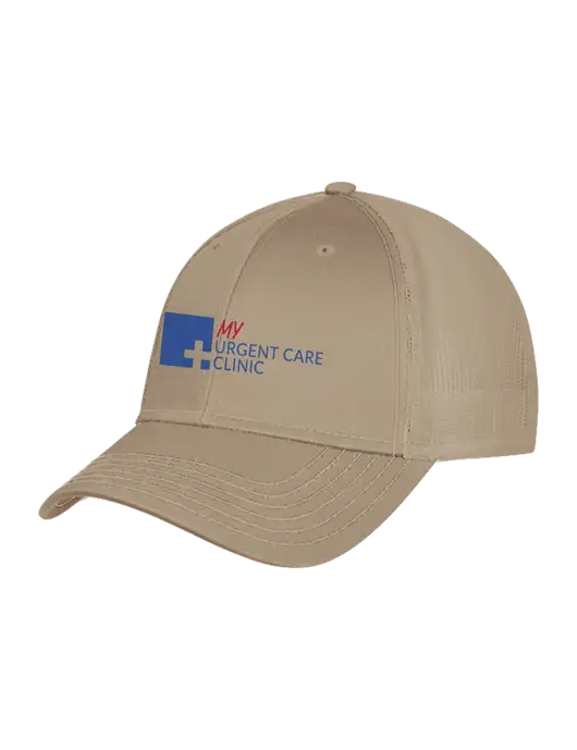 Khaki Mesh Trucker Cap Snap Back w/My Urgent Care Logo