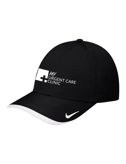 Nike Black/White Dri-FIT Perforated Performance Cap w/My Urgent Care Logo